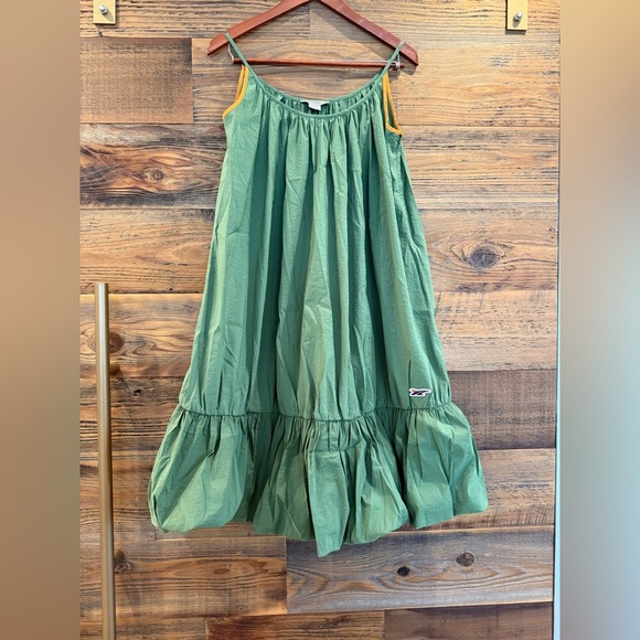 Onitsuka Tiger by Asics Green Ruffled Tiered Sundress - Picture 4 of 8